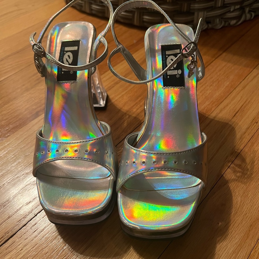 Silver Holographic Women's Sandals